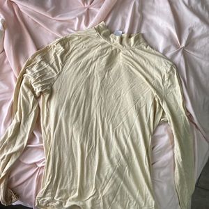 Sand mockneck long sleeve shirt